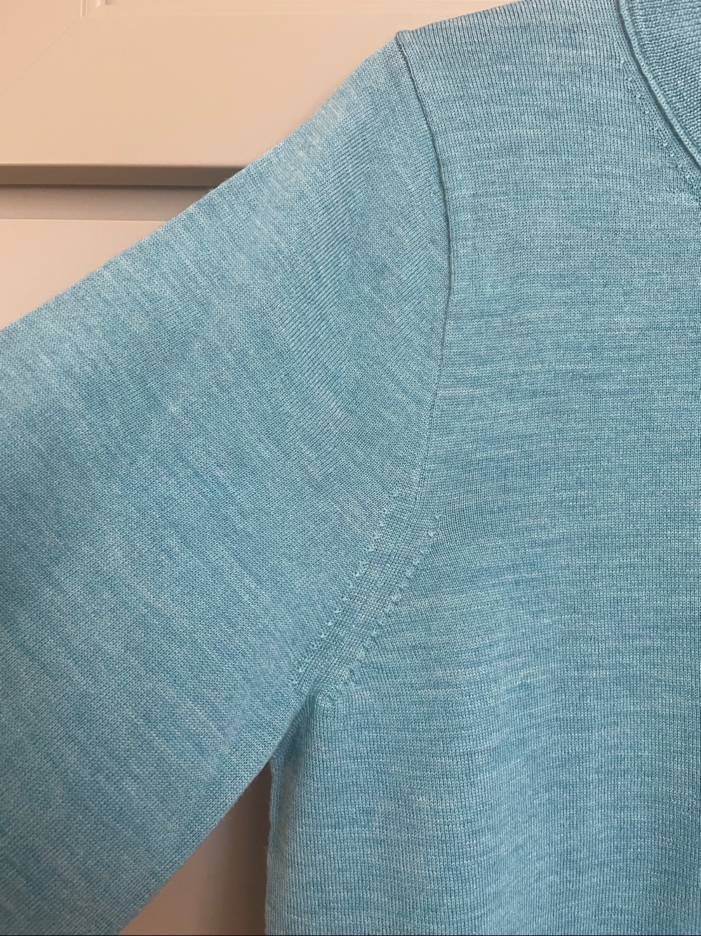 J. Crew Teal Crewneck Merino Wool Sweater - Picture 6 of 10